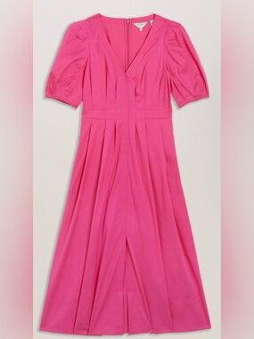 NWT Ted Baker Whimsical Puff Sleeve Midi Dress (Size 3 )